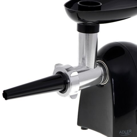 Adler | Maszynka do mielenia mięsa | AD 4811 | Czarny | 600 W | Liczba prędkości 1 | Wydajność (kg/min) 1,8 | 3 wymienne sitka: 