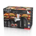 Adler | Maszynka do mielenia mięsa | AD 4811 | Czarny | 600 W | Liczba prędkości 1 | Wydajność (kg/min) 1,8 | 3 wymienne sitka: 