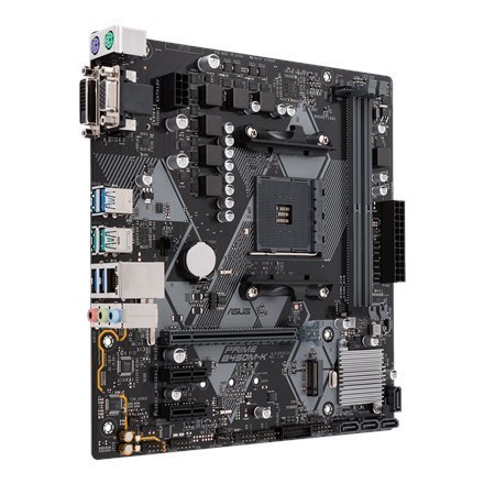 Asus | PRIME B450M-K II | Gniazda pamięci 2 | Liczba złączy SATA | Chipset AMD B | Micro ATX | Rodzina procesorów AMD | Gniazdo 