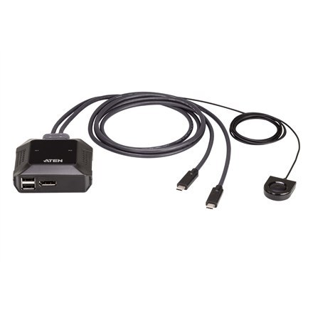 Aten US3312 2-portowy przełącznik KVM USB-C 4K DisplayPort ze zdalnym przełącznikiem portów Aten | 2-portowy przełącznik KVM USB Aten US3312 2-portowy przełącznik KVM USB-C 4K DisplayPort ze zdalnym przełącznikiem portów Aten | 2-portowy przełącznik KVM USB