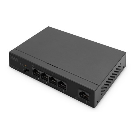 Digitus | 4-portowy gigabitowy przełącznik PoE | DN-95330-1 | Niezarządzany | Biurkowy | Ilość portów 10/100 Mb/s (RJ-45) | Iloś Digitus | 4-portowy gigabitowy przełącznik PoE | DN-95330-1 | Niezarządzany | Biurkowy | Ilość portów 10/100 Mb/s (RJ-45) | Iloś