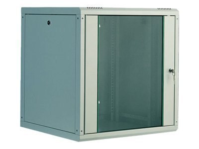 Szafa ścienna Digitus DN-19 09-U, szara, Klasa ochrony IP: IP20; Drzwi frontowe: Drzwi szklane, pojedyncze otwierane; Typ szafy: