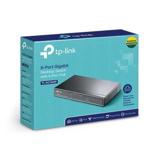 TP-LINK | Switch | TL-SG1008P | Niezarządzalny | Desktop | Porty 1 Gb/s (RJ-45) w liczbie 8 | Porty PoE w liczbie 4 | Typ zasila