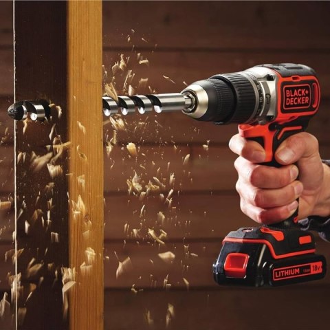 BLACK & DECKER 18V Drill Driver with 2x2.0 Ah Batteries | BCD383D2XK-QW