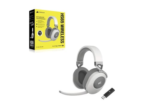 Corsair | Gaming Headset | HS65 | Wireless | Over-Ear | Microphone | Wireless | White