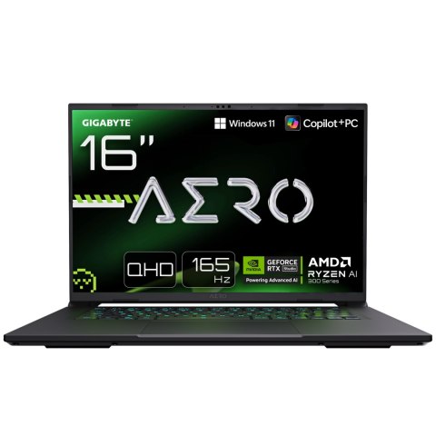 Gigabyte AERO X16 1WH-93EEC64AH 16" QHD AMD R7 350/32GB/1TB/RTX 5070/Win11 Home/ENG kbd/Black-Gray/2Y Warranty