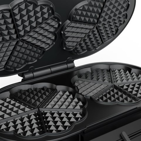 Gofrownica Princess | 132384 | 1200 W | Ilość ciasta 10 | W kształcie serca | Czarny