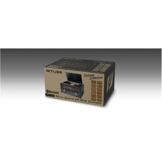Muse | MT-115W | Mikrosystem gramofonowy | Port USB | Wejście AUX | Odtwarzacz CD | Radio FM | Połączenie bezprzewodowe