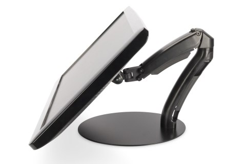 Digitus | Uchwyt biurkowy | Uniwersalny stojak na monitor LED/LCD ze sprężyną gazową | Pochylanie, obracanie, regulacja wysokośc