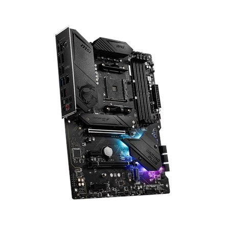 MSI | MPG B550 GAMING PLUS | Rodzina procesorów AMD | Gniazdo procesora AM4 | DDR4 | Gniazda pamięci 4 | Liczba złączy SATA | Ch