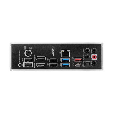 MSI | MPG B550 GAMING PLUS | Rodzina procesorów AMD | Gniazdo procesora AM4 | DDR4 | Gniazda pamięci 4 | Liczba złączy SATA | Ch
