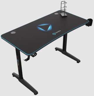 Onex | Biurko dla graczy z uchwytem na kubek, haczykiem na zestaw słuchawkowy, uchwytem na gamepada, podkładką pod mysz o pełnym