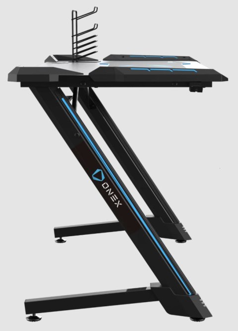 Onex | Biurko gamingowe RGB z uchwytem na kubek, haczykiem na zestaw słuchawkowy, uchwytem na gamepada, 114 cm (szer.) | GD1200Z