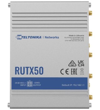 ROUTER PRZEMYSŁOWY 5G | RUTX50 | 802.11ac | 867 Mbit/s | 10/100/1000 Mbit/s | Porty Ethernet LAN (RJ-45) 5 | Obsługa sieci Tak |