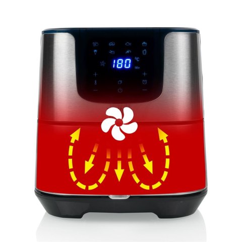 Princess | 182060 | Cyfrowy Aerofryer Deluxe XXL | Moc 1700 W | Pojemność 5,5 L | Czarny/Stal nierdzewna