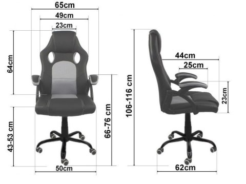 Fotel obrotowy do biurka CARRERA M ALCANTARA BLACK + PINK