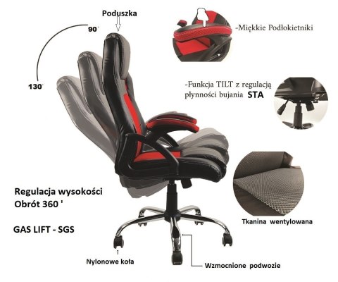 Fotel obrotowy do biurka CARRERA M ALCANTARA CARO PINK