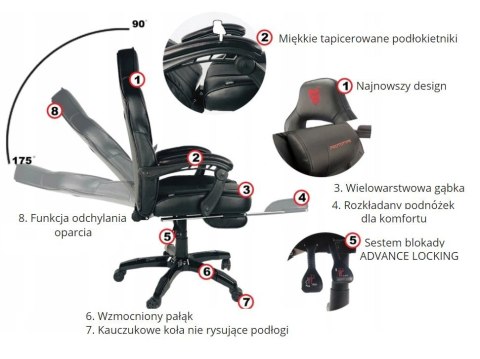 Fotel obrotowy do biurka TITAN BROWN ALCANTARA PRO