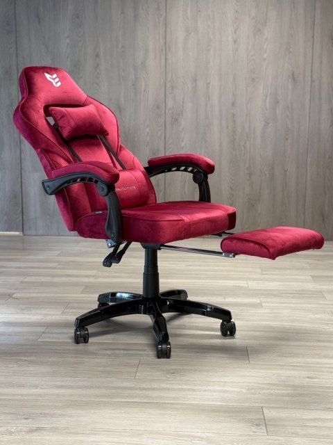 Fotel obrotowy do biurka TITAN BURGUNDY ALCANTARA PRO