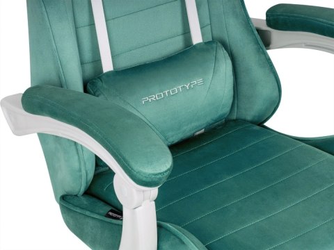 Fotel obrotowy gamingowy ENZO XL MINT ALCANTARA ICE