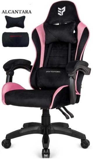 Fotel obrotowy gamingowy ENZO XL PINK ALCANTARA