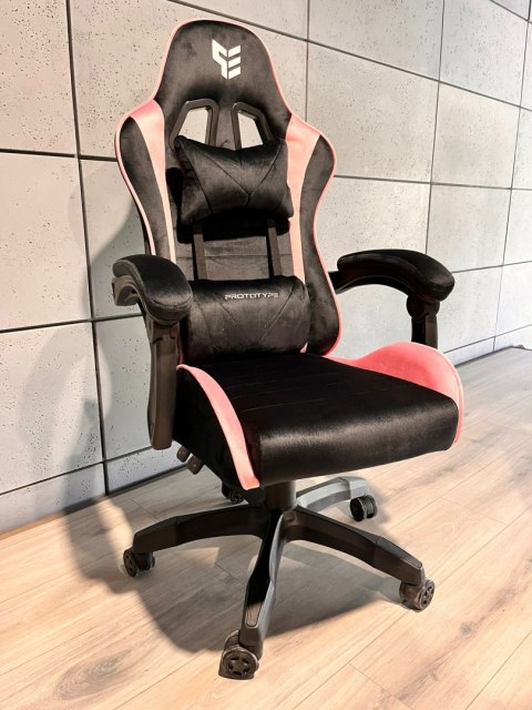 Fotel obrotowy gamingowy ENZO XL PINK ALCANTARA