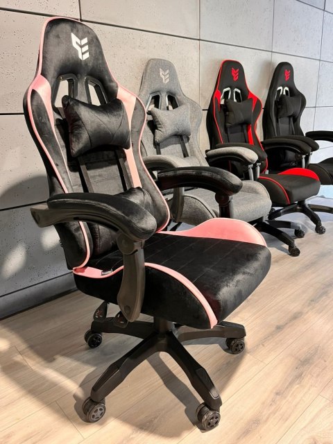 Fotel obrotowy gamingowy ENZO XL PINK ALCANTARA