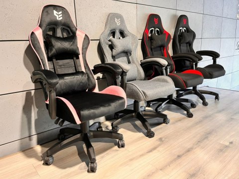 Fotel obrotowy gamingowy ENZO XL PINK ALCANTARA