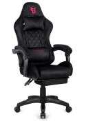 Fotel obrotowy gamingowy XL POKER PRO BLACK ALCANTARA
