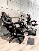 Fotel obrotowy gamingowy XL POKER PRO BLACK ALCANTARA