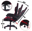 Fotel obrotowy gamingowy XL POKER PRO BLACK ALCANTARA