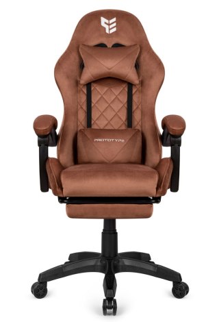 Fotel obrotowy gamingowy XL POKER PRO BROWN ALCANTARA