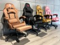 Fotel obrotowy gamingowy XL POKER PRO BROWN ALCANTARA