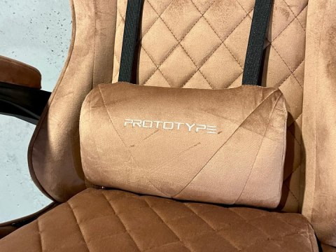 Fotel obrotowy gamingowy XL POKER PRO BROWN ALCANTARA