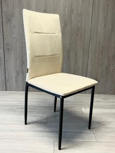 Krzesła tapicerowane Zestaw 4 VALVA DUO VELVET BEIGE