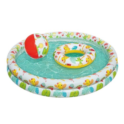 3w1 Basenik dla dzieci 122 x 20 cm + KĂłKO + PIłKA Bestway 51124 3w1 Basenik dla dzieci 122 x 20 cm + KĂłKO + PIłKA Bestway 51124