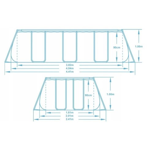 Basen ogrodowy stelażowy 404 x 201 x 100 cm 11w1 Bestway 56441 Basen ogrodowy stelażowy 404 x 201 x 100 cm 11w1 Bestway 56441