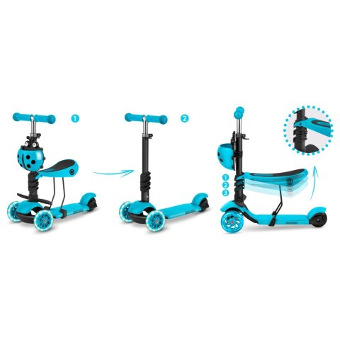Hulajnoga trójkołowa Ricokids Buggy - turkusowa Hulajnoga trójkołowa Ricokids Buggy - turkusowa