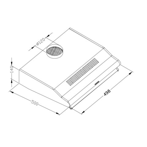 Okap kuchenny podszafkowy - pochłaniacz 50 cm Berdsen BE-10-A czarny Okap kuchenny podszafkowy - pochłaniacz 50 cm Berdsen BE-10-A czarny
