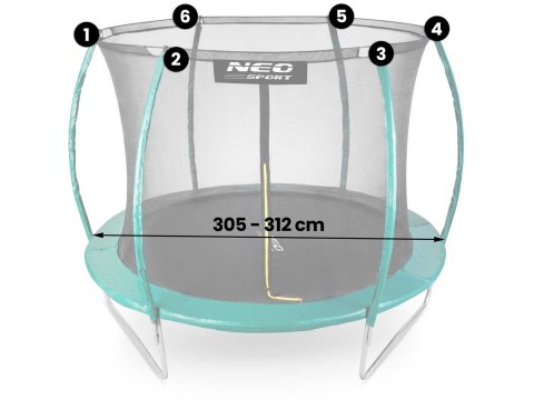 Siatka wewnętrzna do trampolin 312 cm 10ft Neo-Sport Siatka wewnętrzna do trampolin 312 cm 10ft Neo-Sport