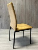 Krzesła tapicerowane Zestaw 4 VALVA DUO VELVET BROWN