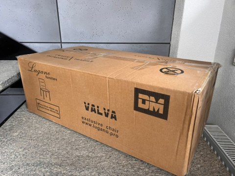 Krzesła tapicerowane zestaw sztuk 4 VALVA LINE VELVET BEIGE