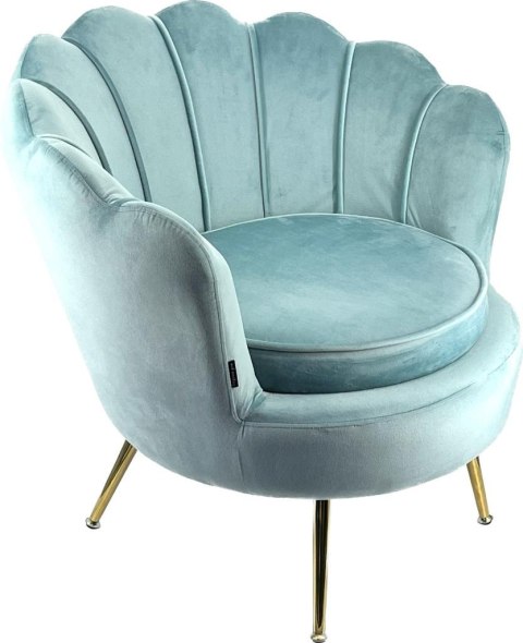 Krzesło Fotel Muszla Lugano DONNA VELVET MINT