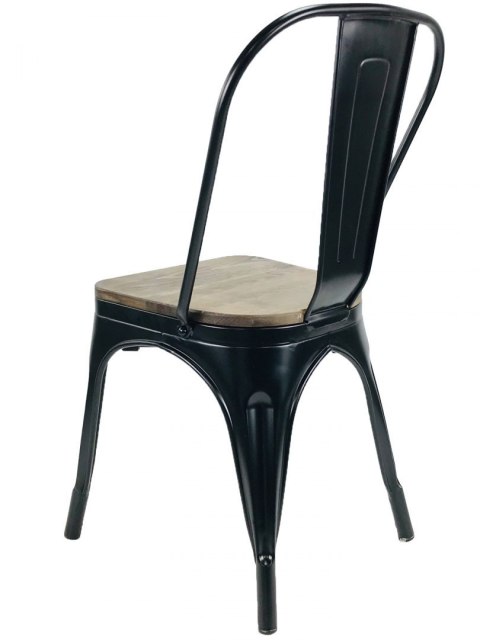 Krzesło metalowe loft CORSICA NERO OAK II GATUNEK