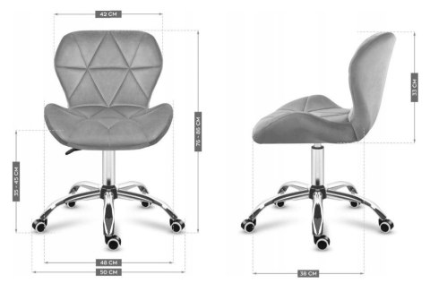 Krzesło obrotowe VASTO OFFICE FABRIC GREY SILVER