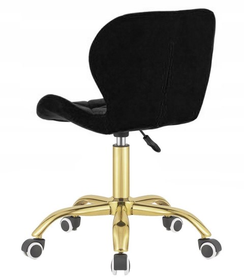 Krzesło obrotowe VASTO OFFICE VELVET BLACK GOLD