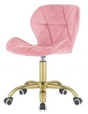 Krzesło obrotowe VASTO OFFICE VELVET PINK GOLD