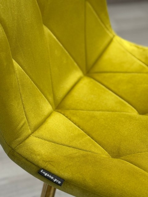 Krzesło tapicerowane BORGO VELVET OLIVE SILVER