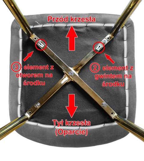 Krzesło tapicerowane BORGO VELVET TRUFLE GOLD