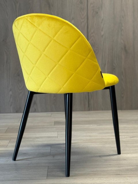 Krzesło tapicerowane GLORIA MUSTARD VELVET